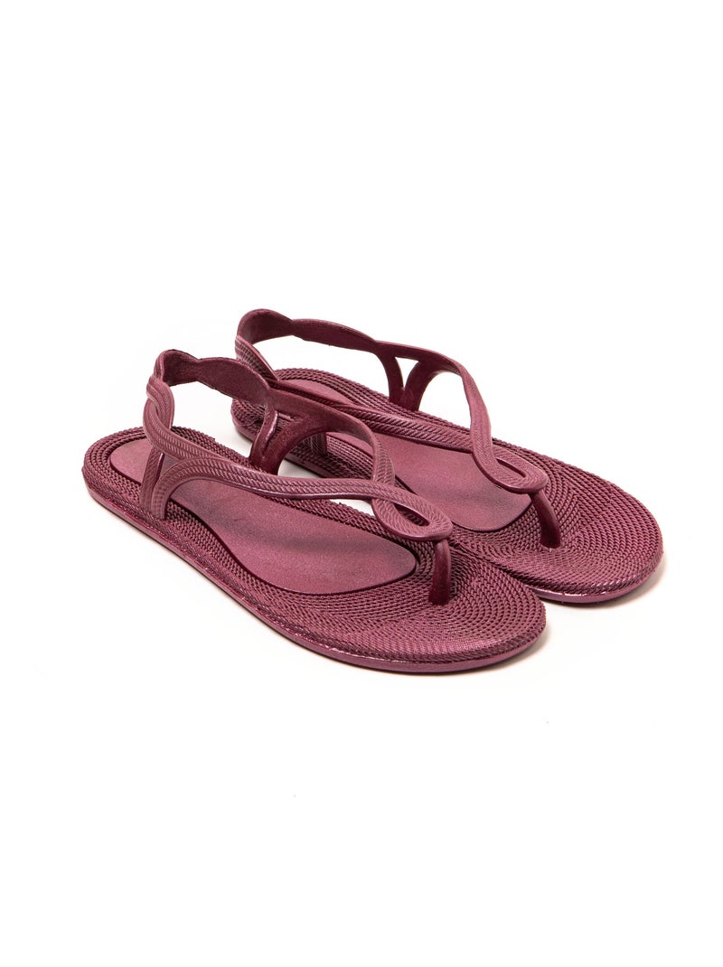 Tongs femme Brasileras semelle en gomme Bordeaux - Kiabi
