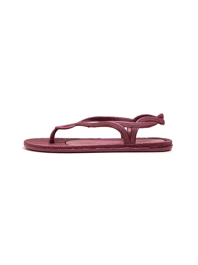 Tongs femme Brasileras semelle en gomme Bordeaux - Kiabi