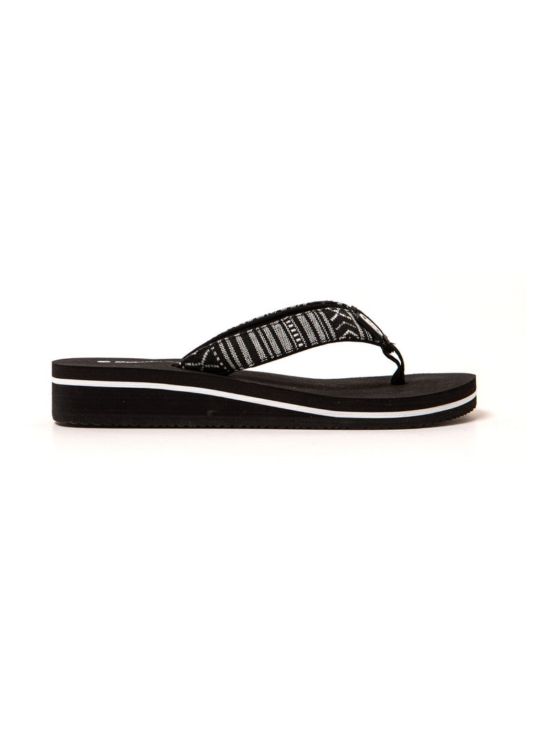 Tongs femme Brasileras semelle en gomme Noir - Kiabi
