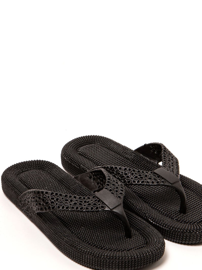 Tongs femme Brasileras semelle en gomme Noir - Kiabi