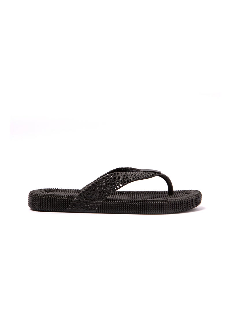Tongs femme Brasileras semelle en gomme Noir - Kiabi