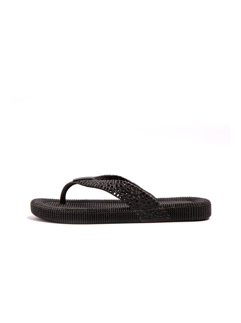 Tongs femme Brasileras semelle en gomme Noir - Kiabi