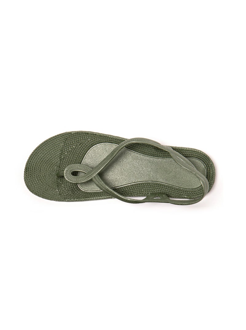 Tongs femme Brasileras semelle en gomme Vert foncé - Kiabi