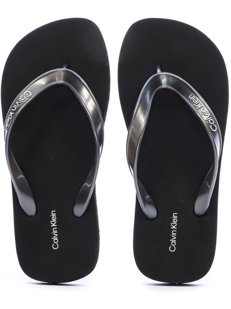 Tongs Femme Calvin Klein Jeans Noir - Kiabi