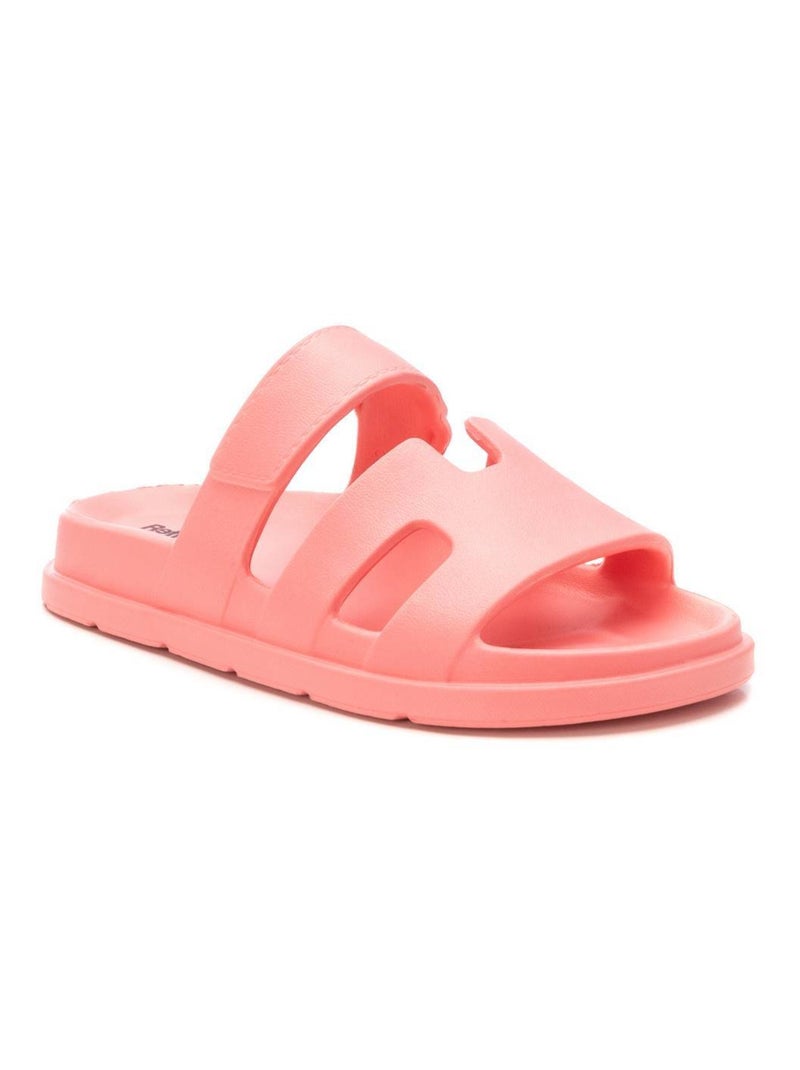 Tongs femme Corail/Turquoise/Crème - Kiabi