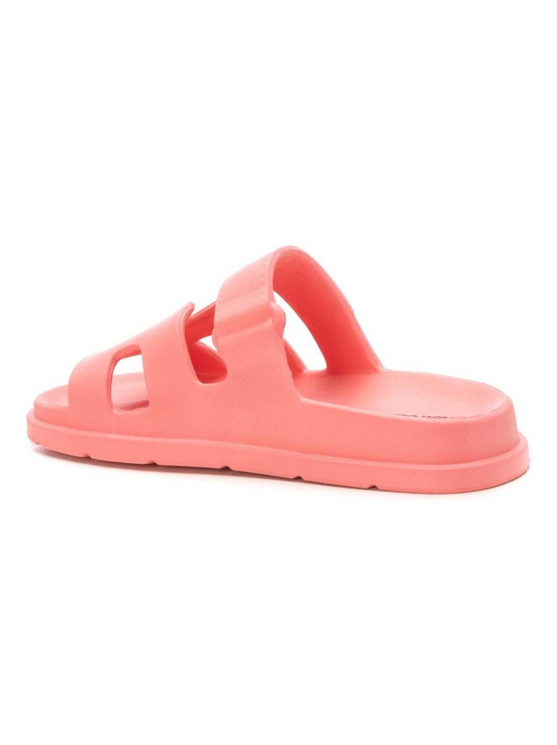 Tongs femme Corail/Turquoise/Crème - Kiabi