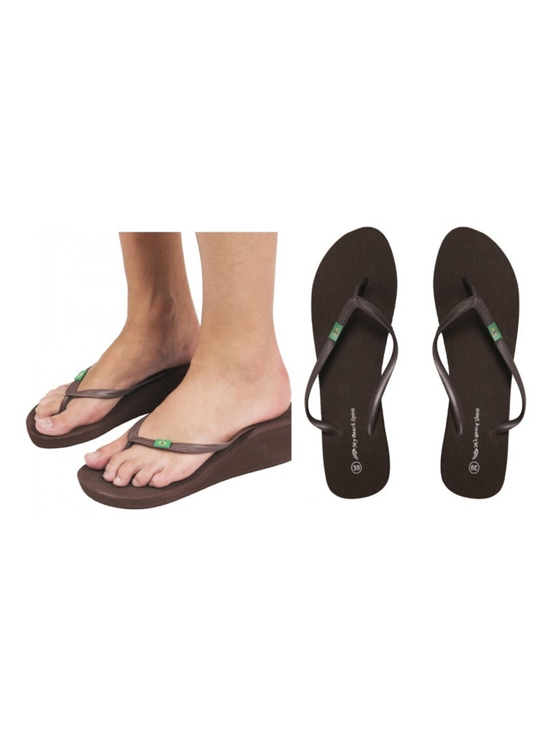 Tongs Femme Marron - Kiabi