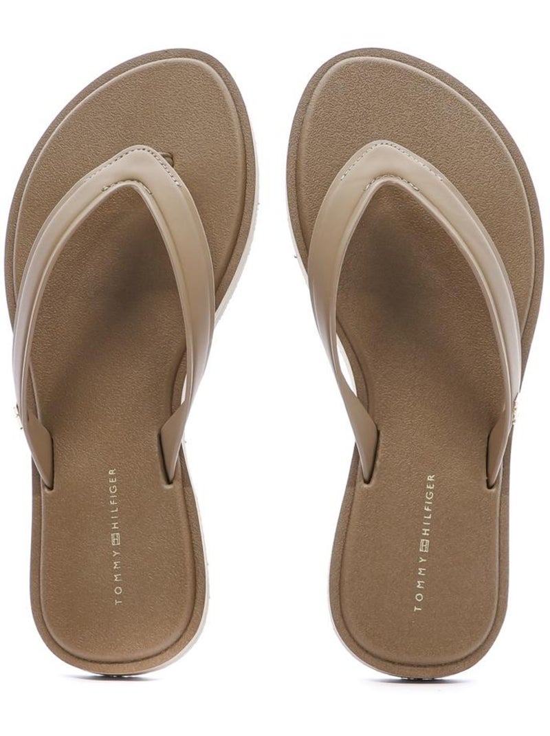 Tongs femme tommy hilfiger Beige - Kiabi
