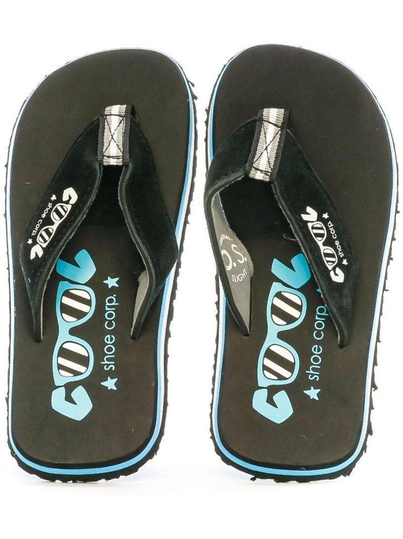 Tongs Garçon Cool Shoe Noir Blanc Bleu - Kiabi