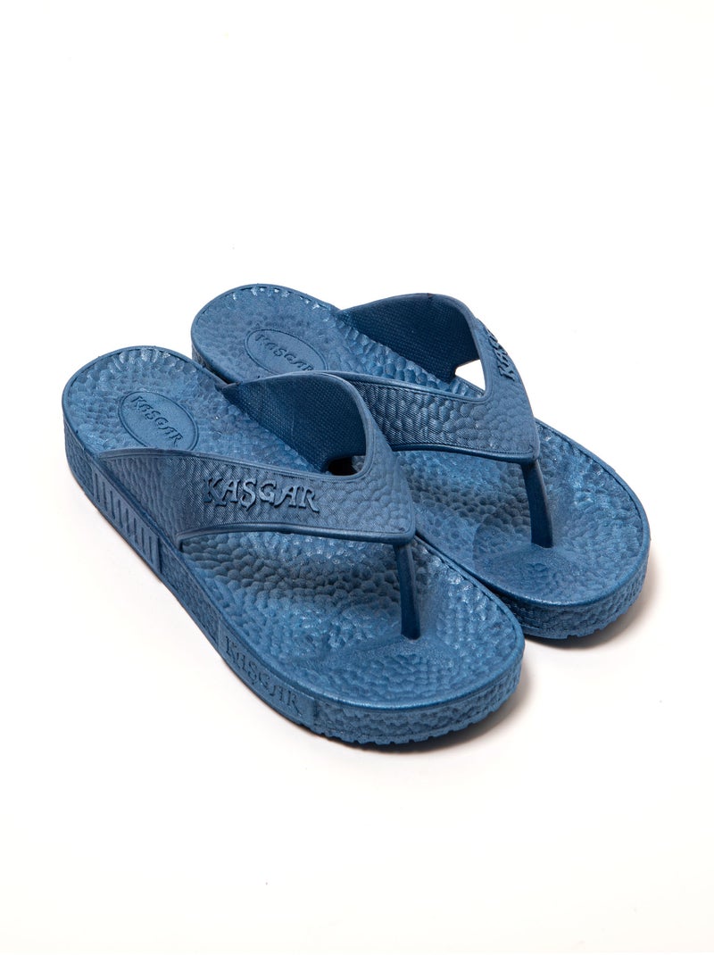 Tongs homme Brasileras semelle en gomme Bleu - Kiabi