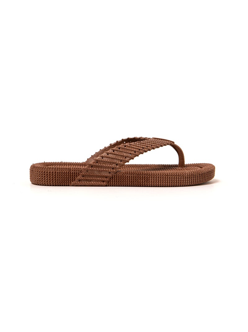 Tongs homme Brasileras semelle en gomme Marron - Kiabi