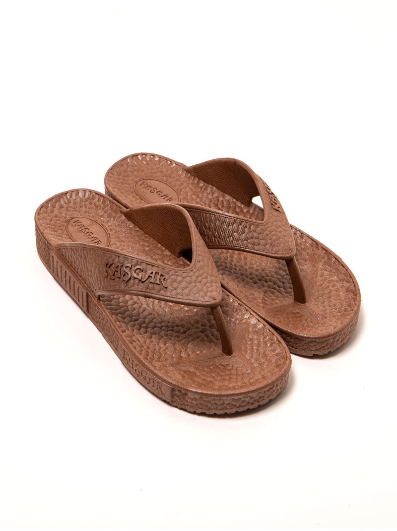 Tongs homme Brasileras semelle en gomme Marron - Kiabi