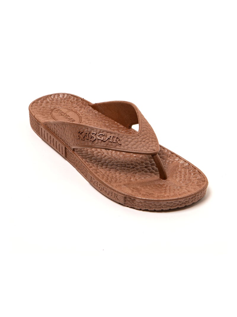 Tongs homme Brasileras semelle en gomme Marron - Kiabi