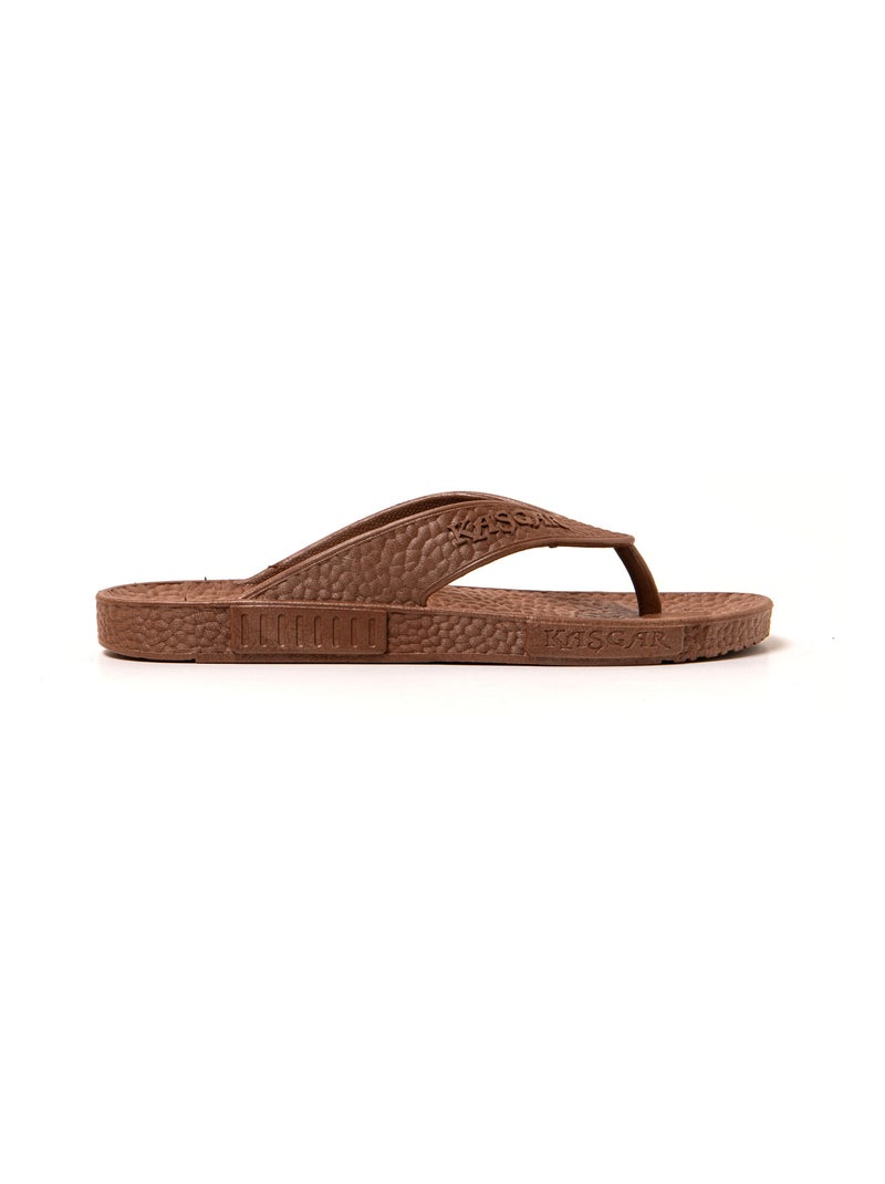 Tongs homme Brasileras semelle en gomme Marron - Kiabi