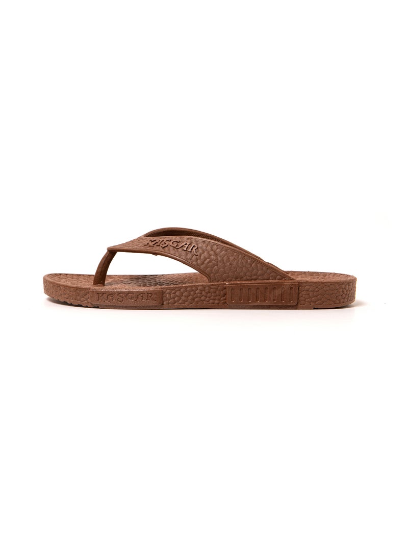 Tongs homme Brasileras semelle en gomme Marron - Kiabi