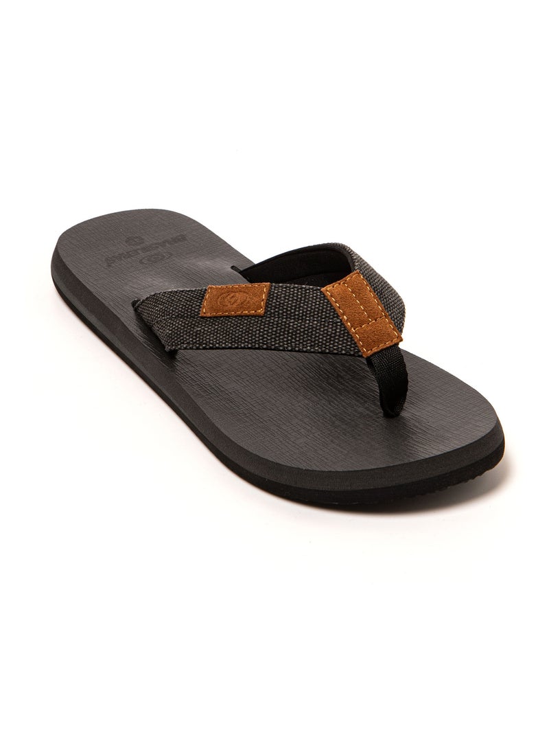 Tongs homme Brasileras semelle en gomme Noir - Kiabi