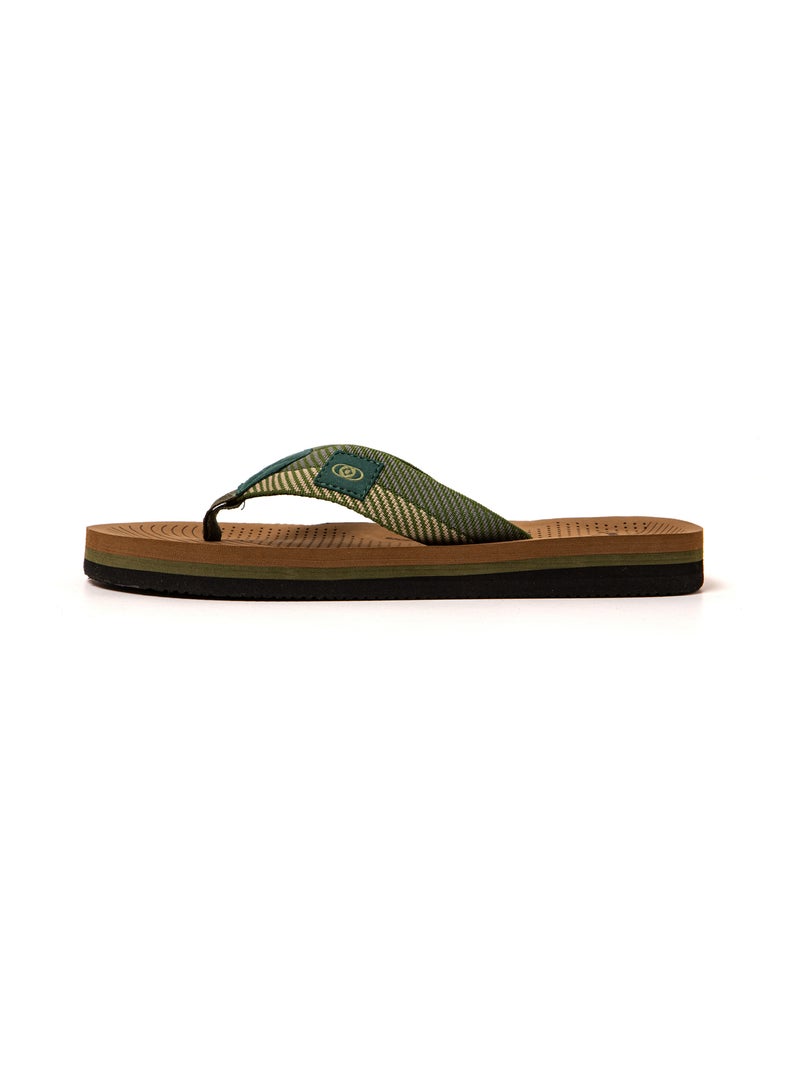 Tongs homme Brasileras semelle en gomme Vert - Kiabi