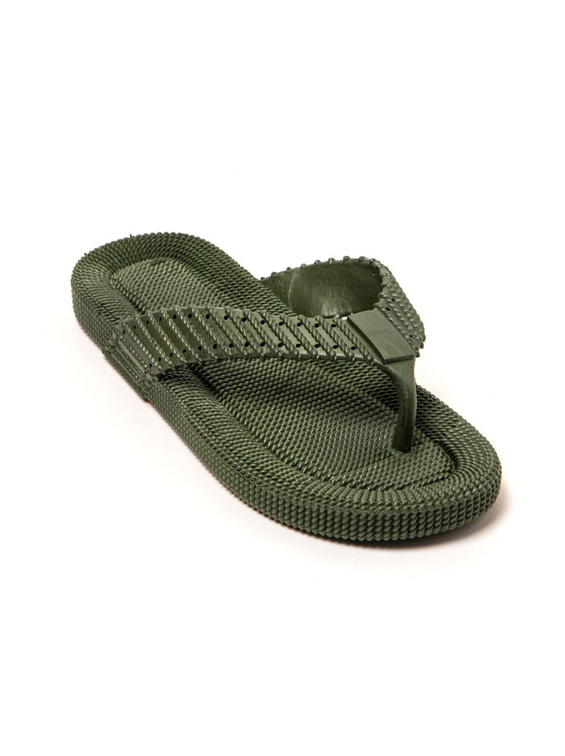 Tongs homme Brasileras semelle en gomme Vert foncé - Kiabi
