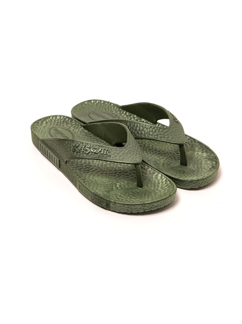 Tongs homme Brasileras semelle en gomme Vert foncé - Kiabi