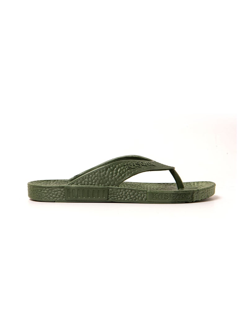 Tongs homme Brasileras semelle en gomme Vert foncé - Kiabi