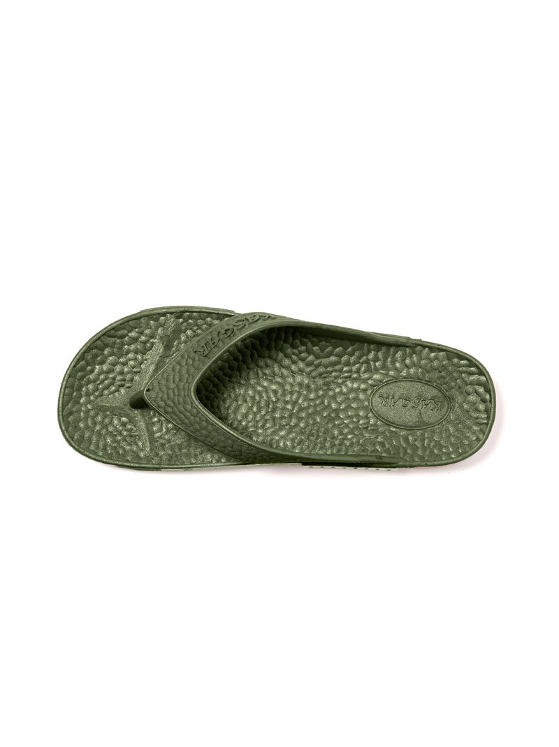 Tongs homme Brasileras semelle en gomme Vert foncé - Kiabi
