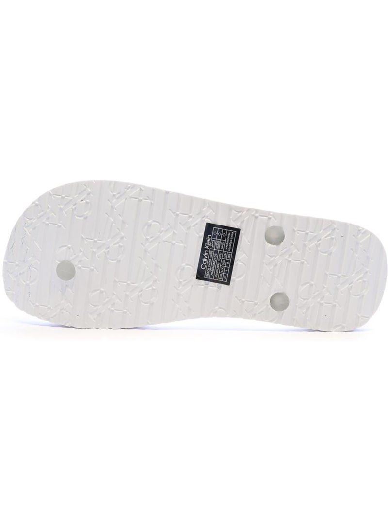 Tongs Homme Calvin Klein Jeans Blanc - Kiabi