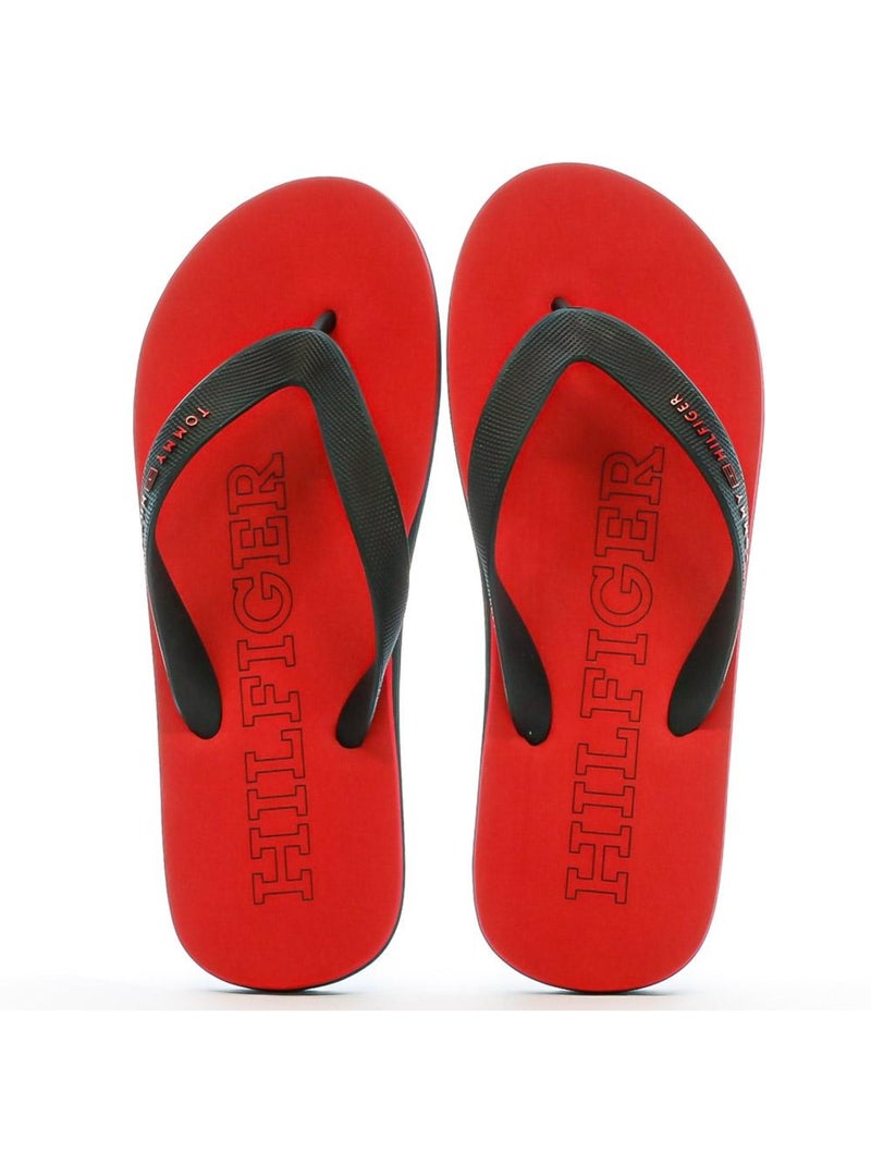 Tongs Homme Tommy Hilfiger Rouge - Kiabi