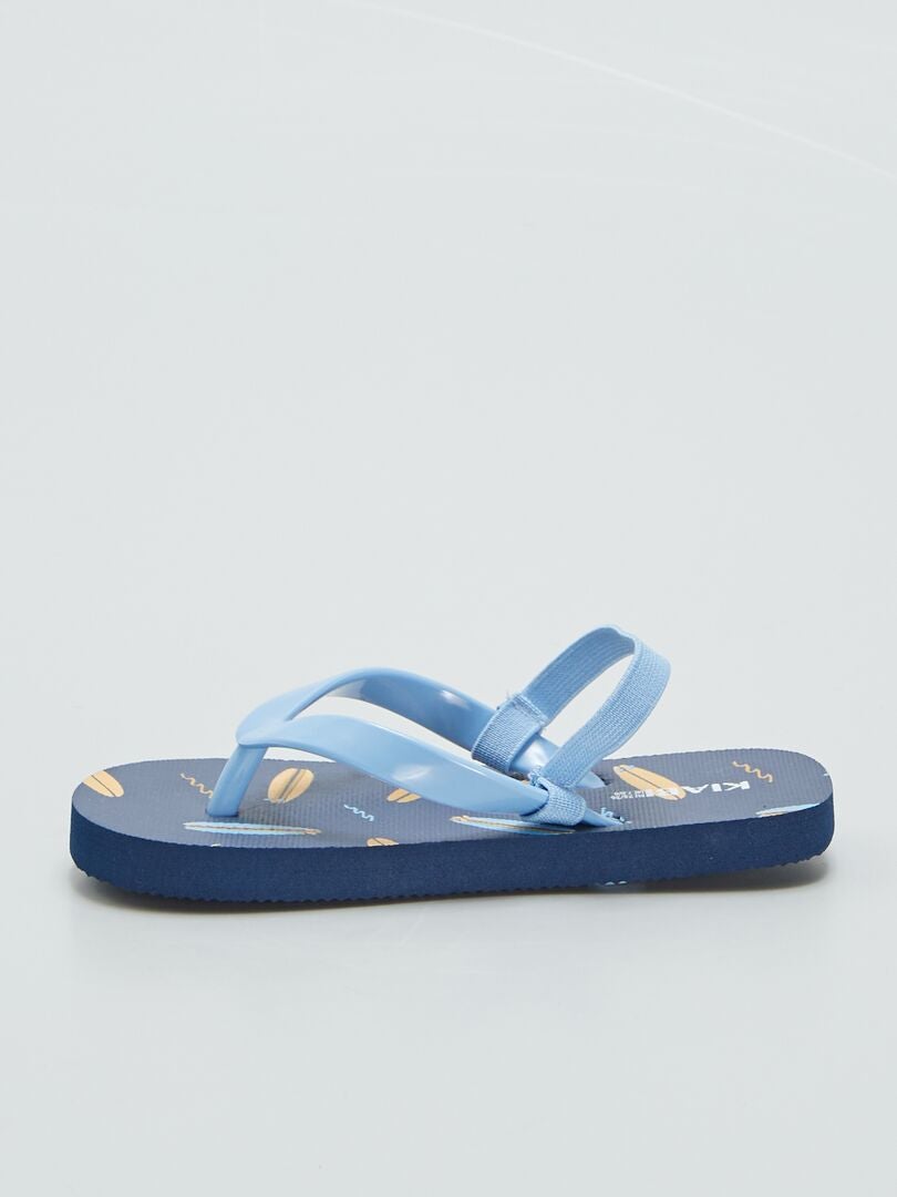 Tongs Enfant Élastiques - Pour Plage Et Piscine, Semelle Caoutchouc - Modèle Aléatoire