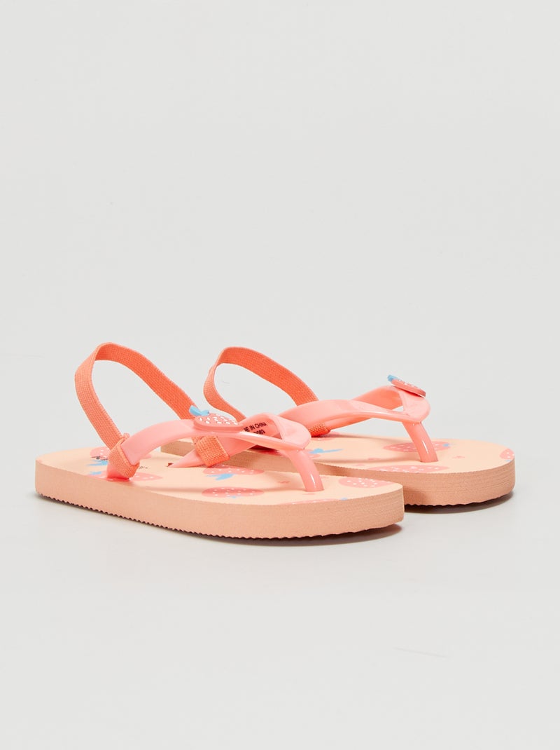 Tongs imprimées Rose - Kiabi