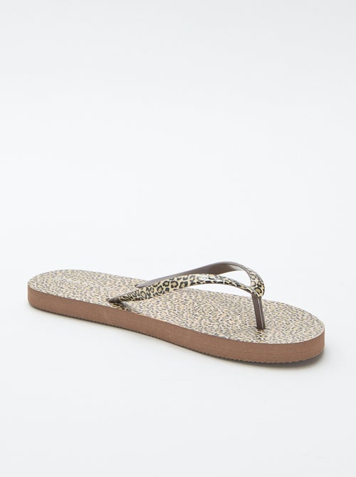 Tongs léopard - Kiabi