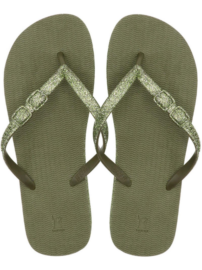 Tongs Morango Glitter Cacatoès Kaki - Kiabi