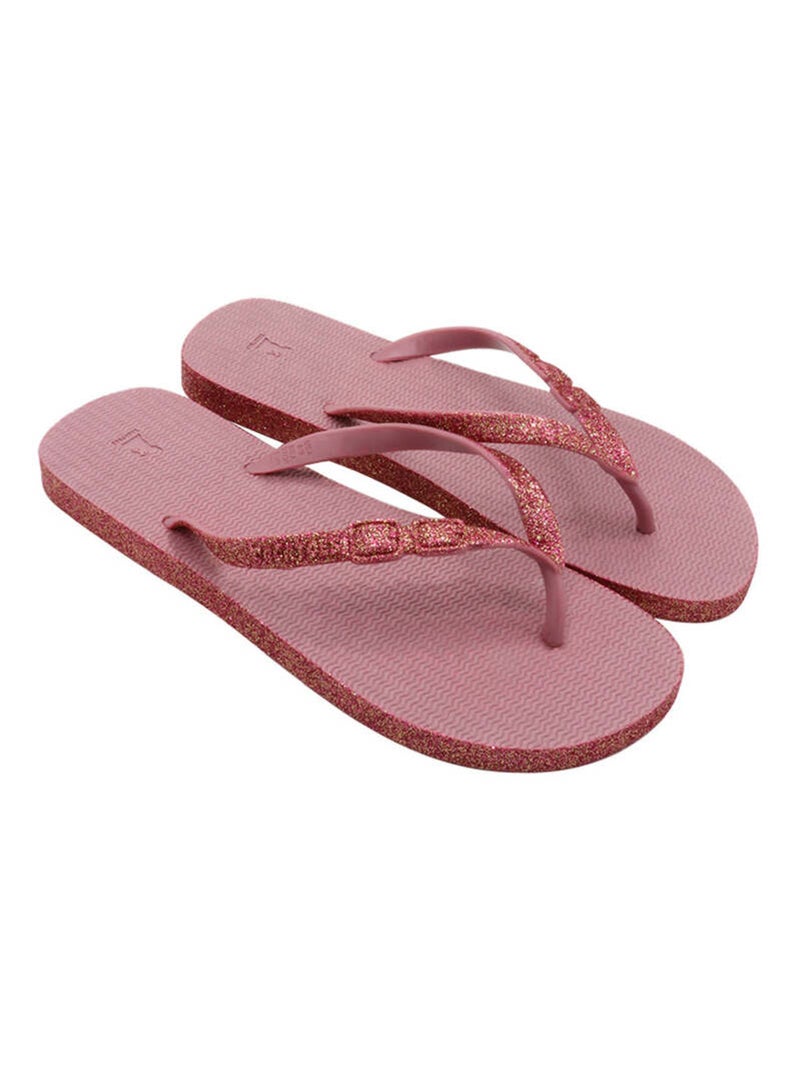 Tongs Morango Glitter Cacatoès Vieux rose - Kiabi