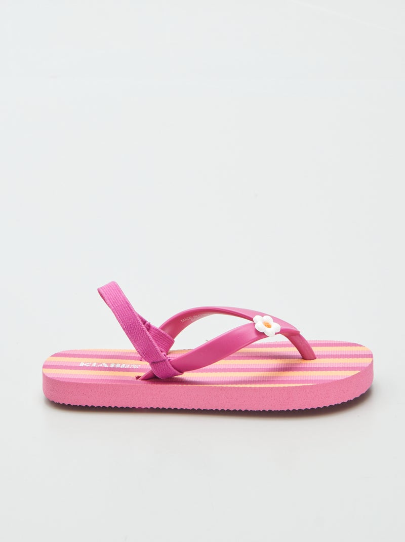 Tongs multicolores Rose - Kiabi