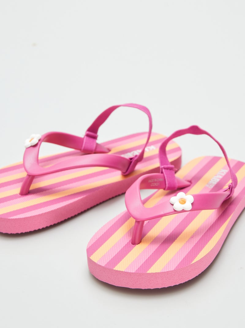 Tongs multicolores Rose - Kiabi