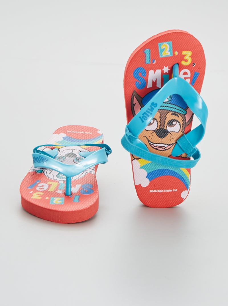 Tongs 'Pat'Patrouille' rouge - Kiabi