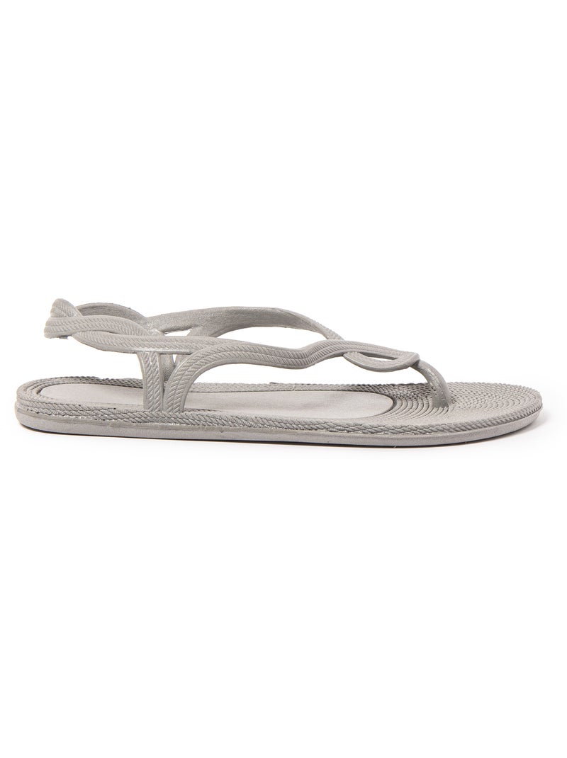 Tongs pour femme Brasileras avec semelle gomme Gris - Kiabi