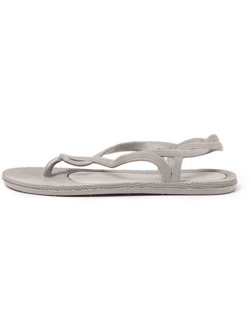Tongs pour femme Brasileras avec semelle gomme Gris - Kiabi