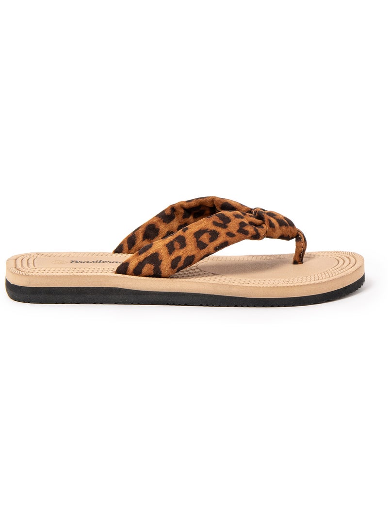 Tongs pour femme Brasileras avec semelle gomme Marron - Kiabi