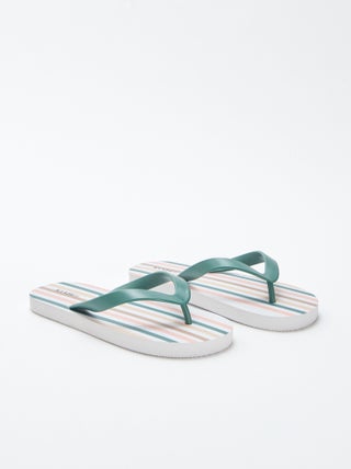 Tongs rayées