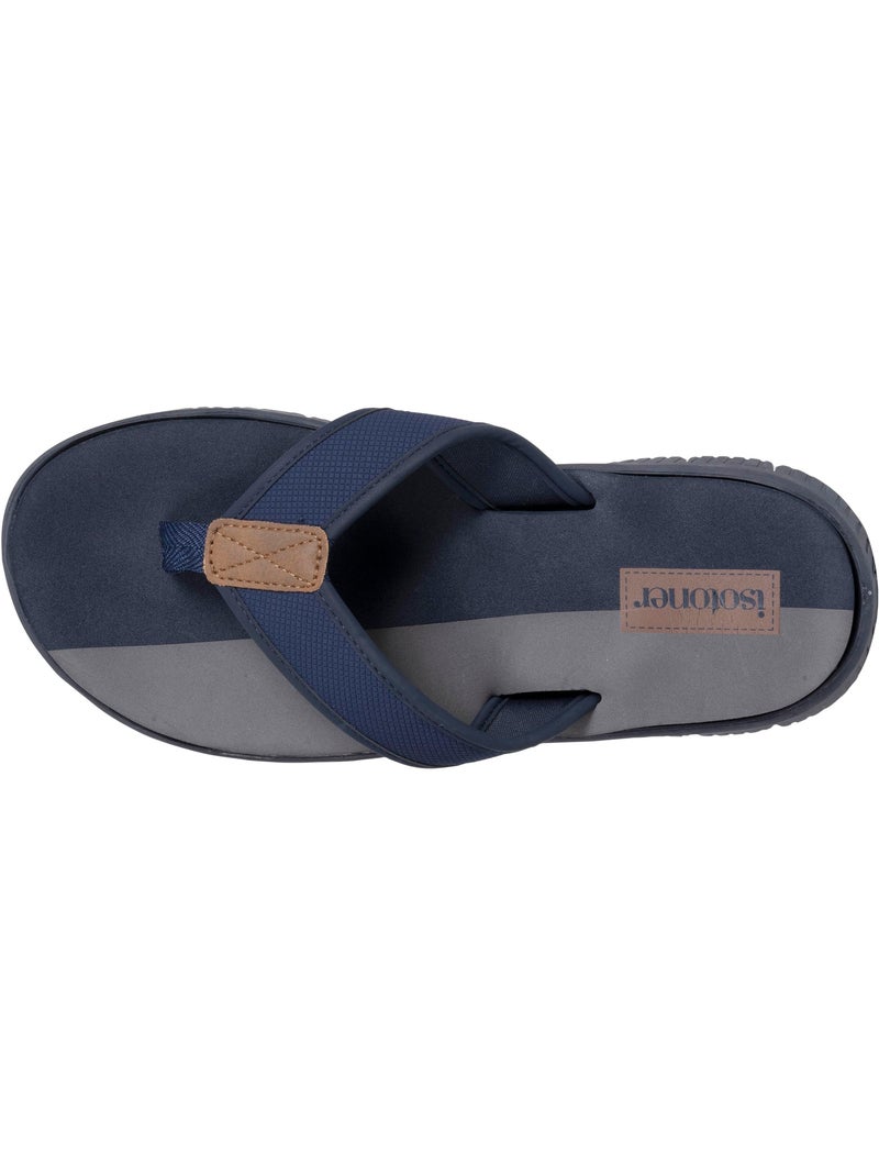 Tongs Sandales Plage d'été, Semelles Eva légères et confortable  Isotoner Bleu marine - Kiabi