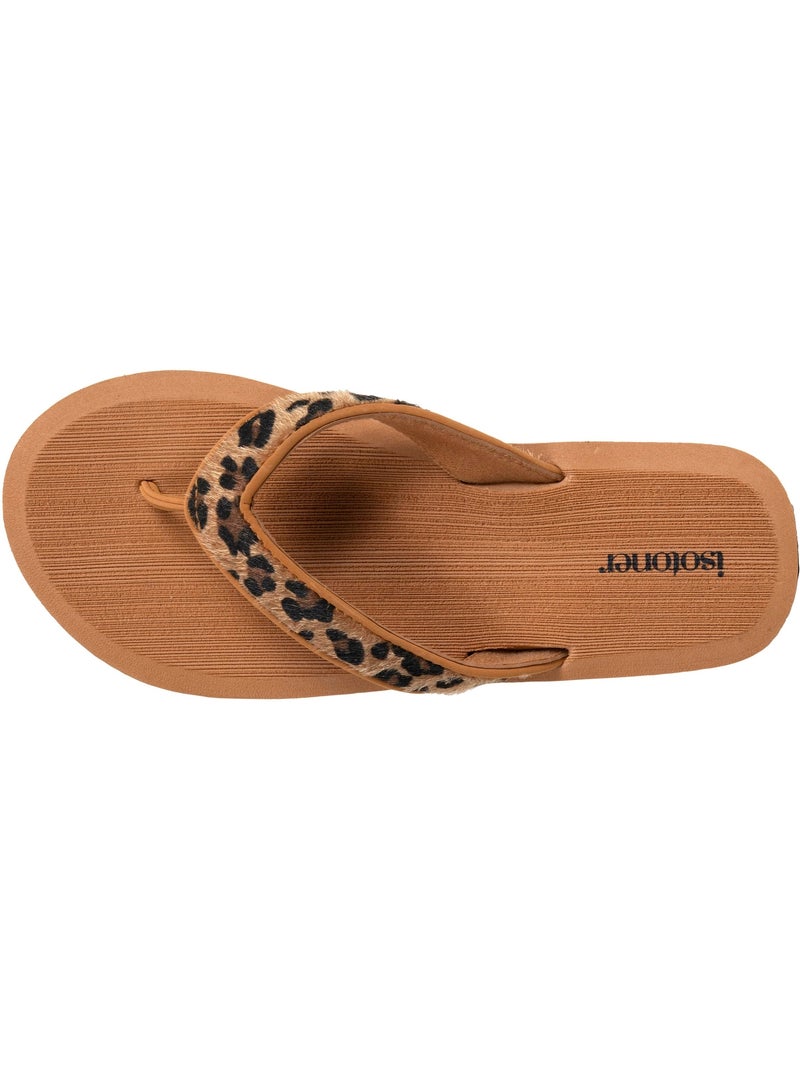 Tongs Sandales Plage d'été, Semelles Eva légères et confortable  Isotoner Marron - Kiabi