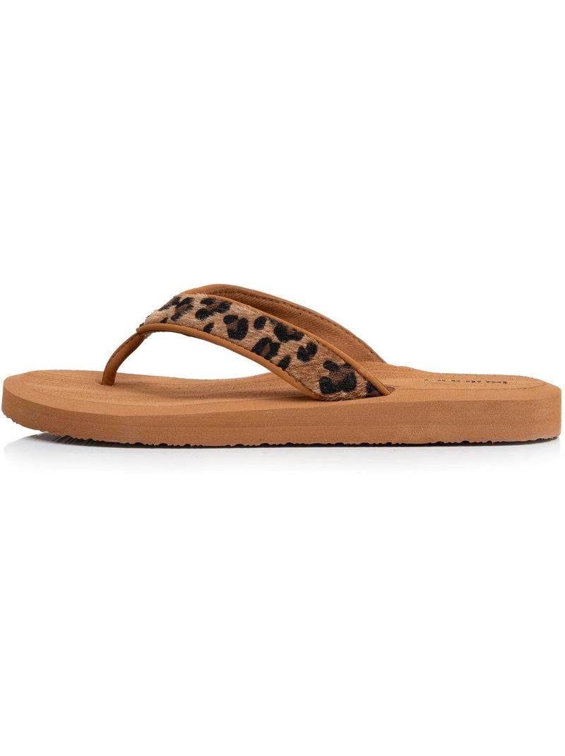 Tongs Sandales Plage d'été, Semelles Eva légères et confortable  Isotoner Marron - Kiabi