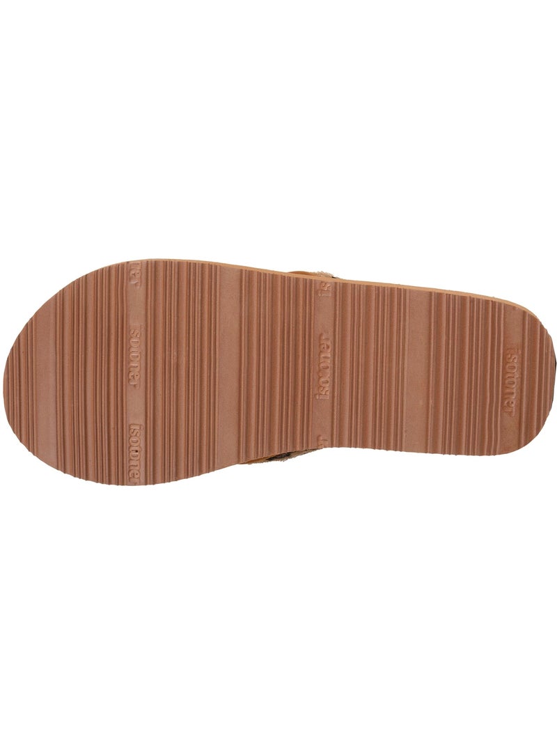 Tongs Sandales Plage d'été, Semelles Eva légères et confortable  Isotoner Marron - Kiabi