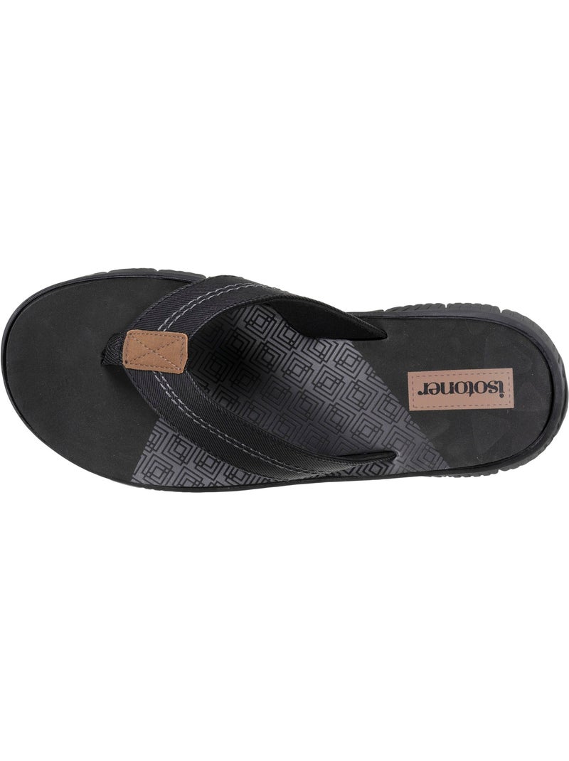 Tongs Sandales Plage d'été, Semelles Eva légères et confortable  Isotoner Noir Gris - Kiabi