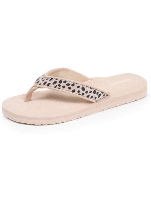 Tongs Sandales Plage d'été, Semelles Eva légères et confortable, yoga jungle  Isotoner - Kiabi