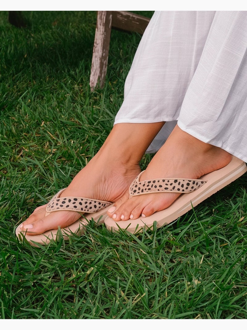 Tongs Sandales Plage d'été, Semelles Eva légères et confortable, yoga jungle  Isotoner Beige - Kiabi