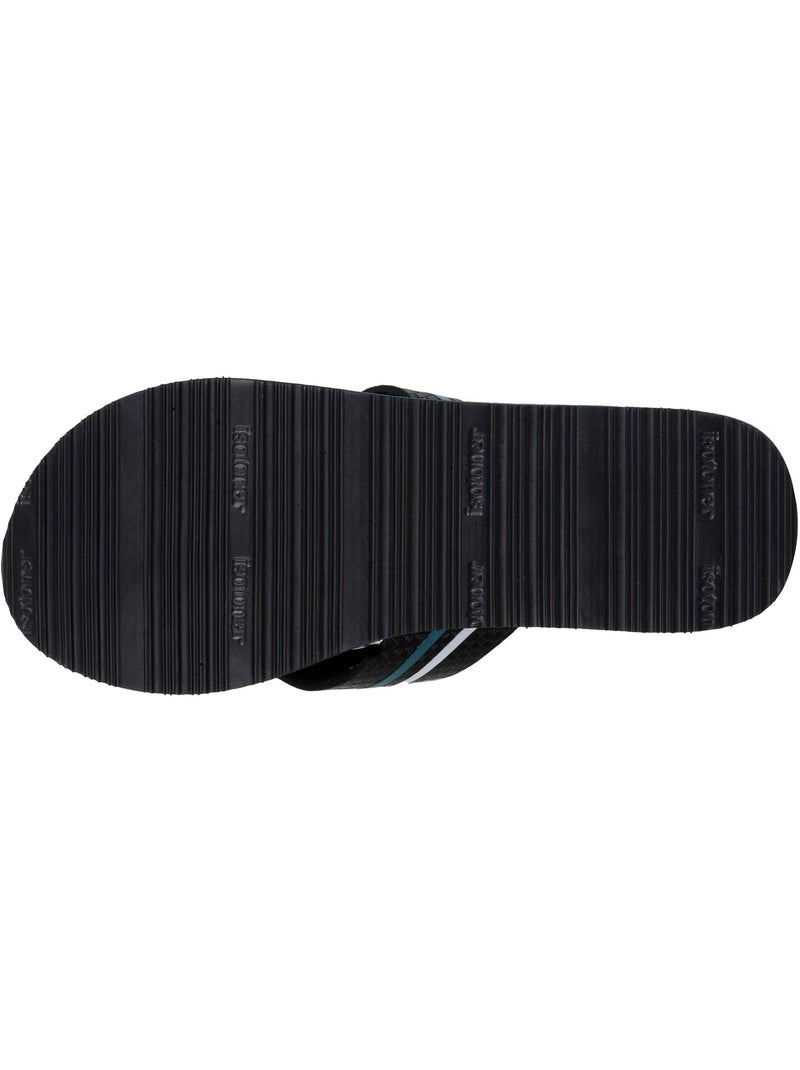 Tongs Sandales Plage d'été, Semelles légères et confortable  Isotoner Noir Bleu - Kiabi