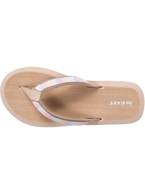 Tongs semelle synthétique, entre doigt confortable, légère pour un confort de  Isotoner - Kiabi