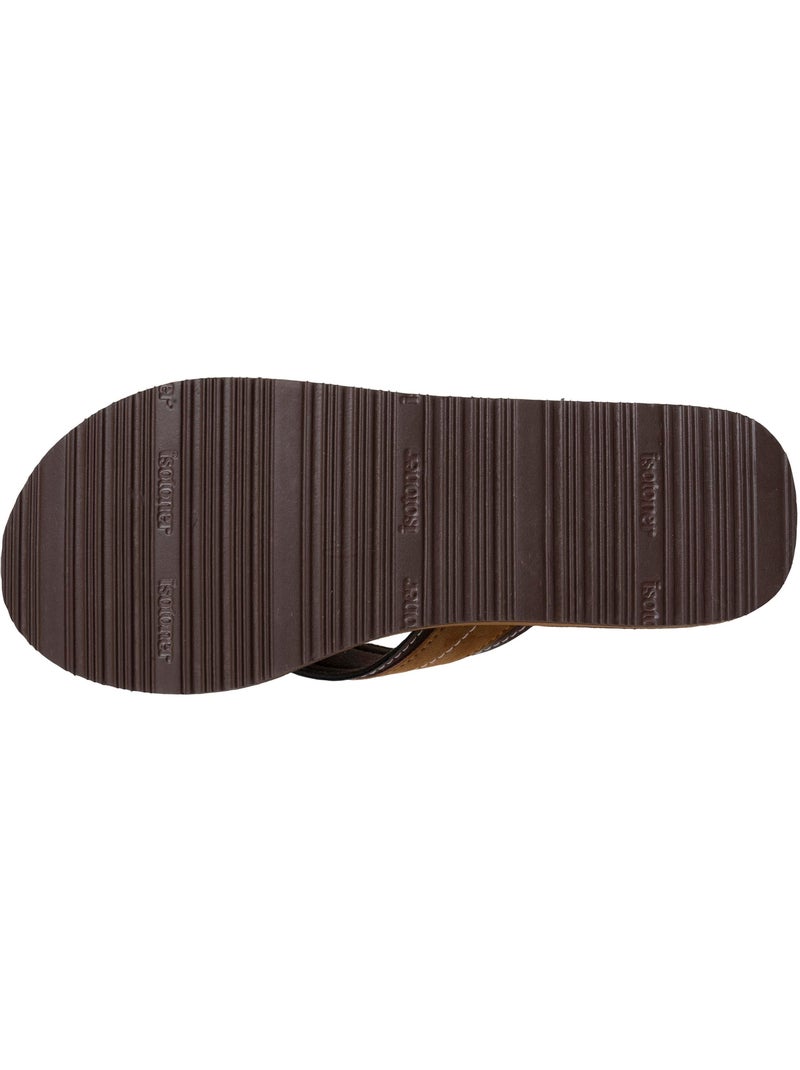 Tongs semelle synthétique, entre doigt confortable, légère pour un confort de  Isotoner Marron chocolat - Kiabi