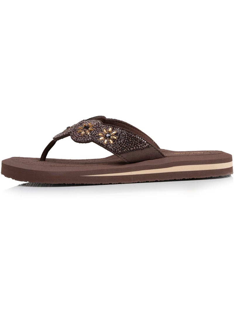 Tongs semelle synthétique, entre doigt confortable, légère pour un confort de  Isotoner Marron/Beige/Noir - Kiabi